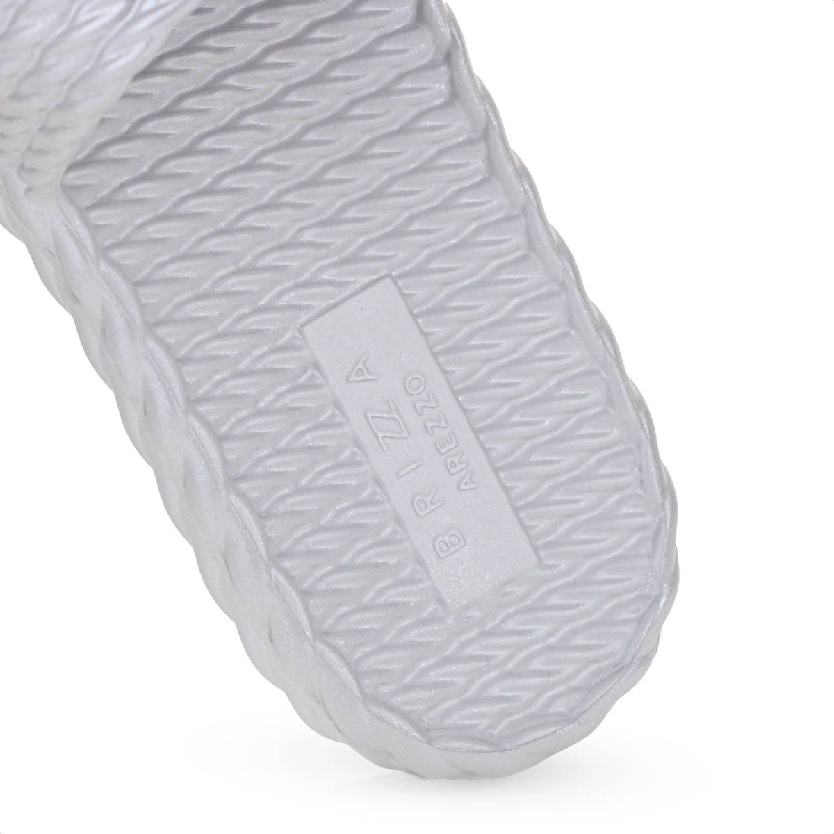 Chinelo Slide Brizza Arezzo EVA Marrocos Prata Metal - Feminino Prata 8
