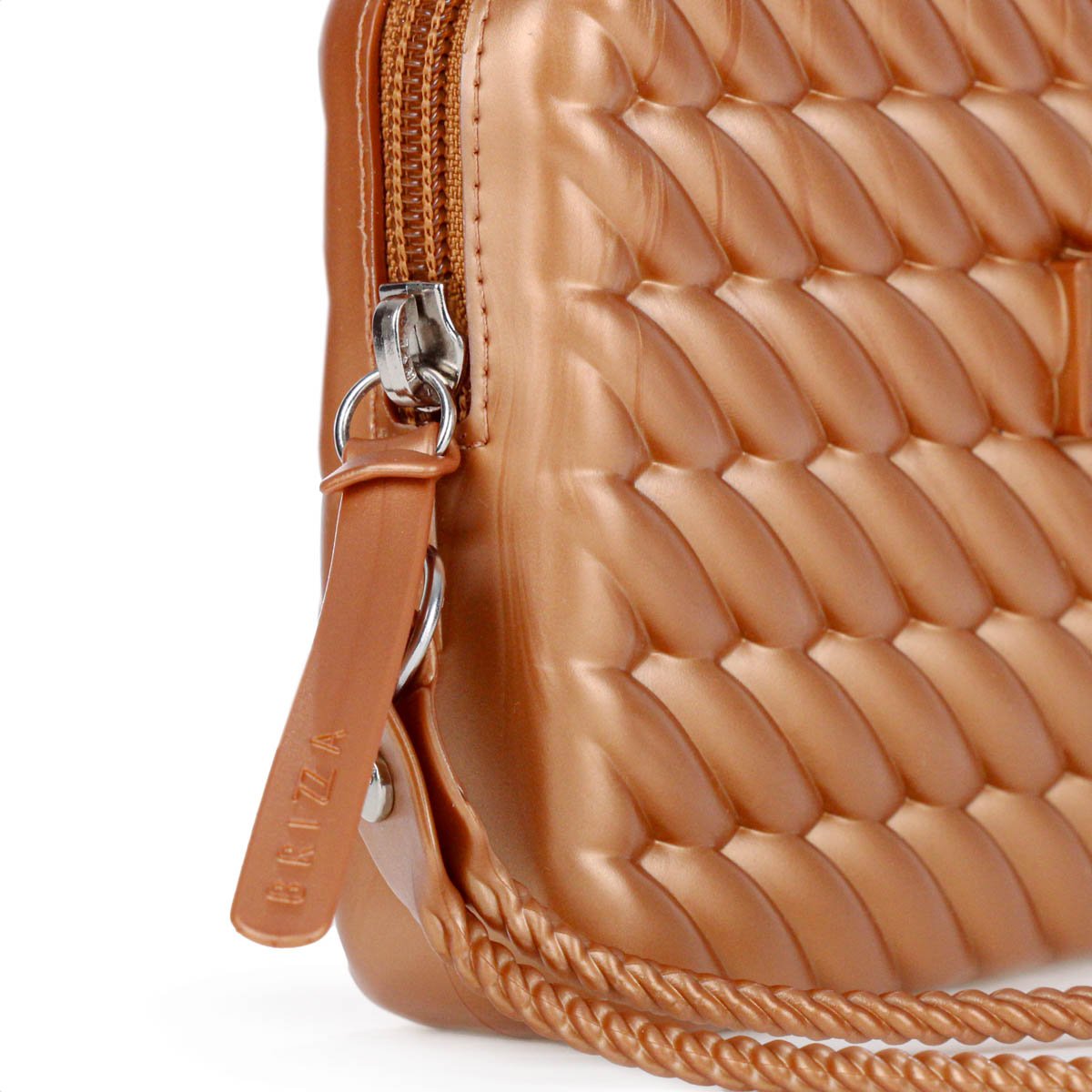 Bolsa Clutch Brizza Arezzo Alca Marrocos Marrom Metalizado - Feminino Marrom 3