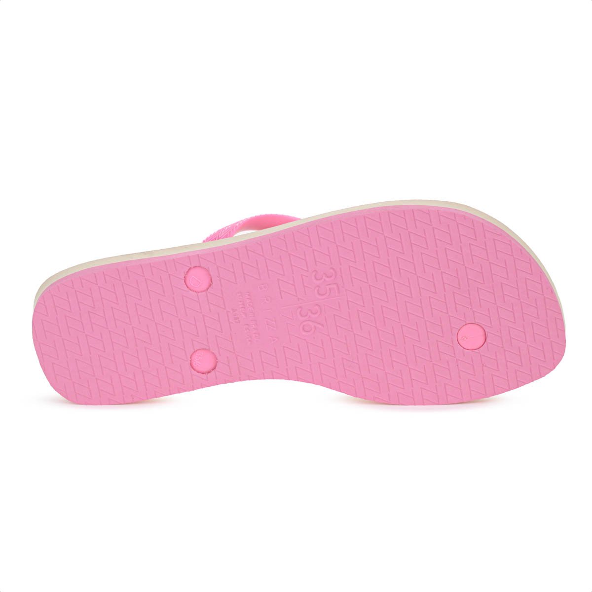 Chinelo Brizza Arezzo Tira Duo Bicolor Roma Basics Rosa - Feminino Rosa 6