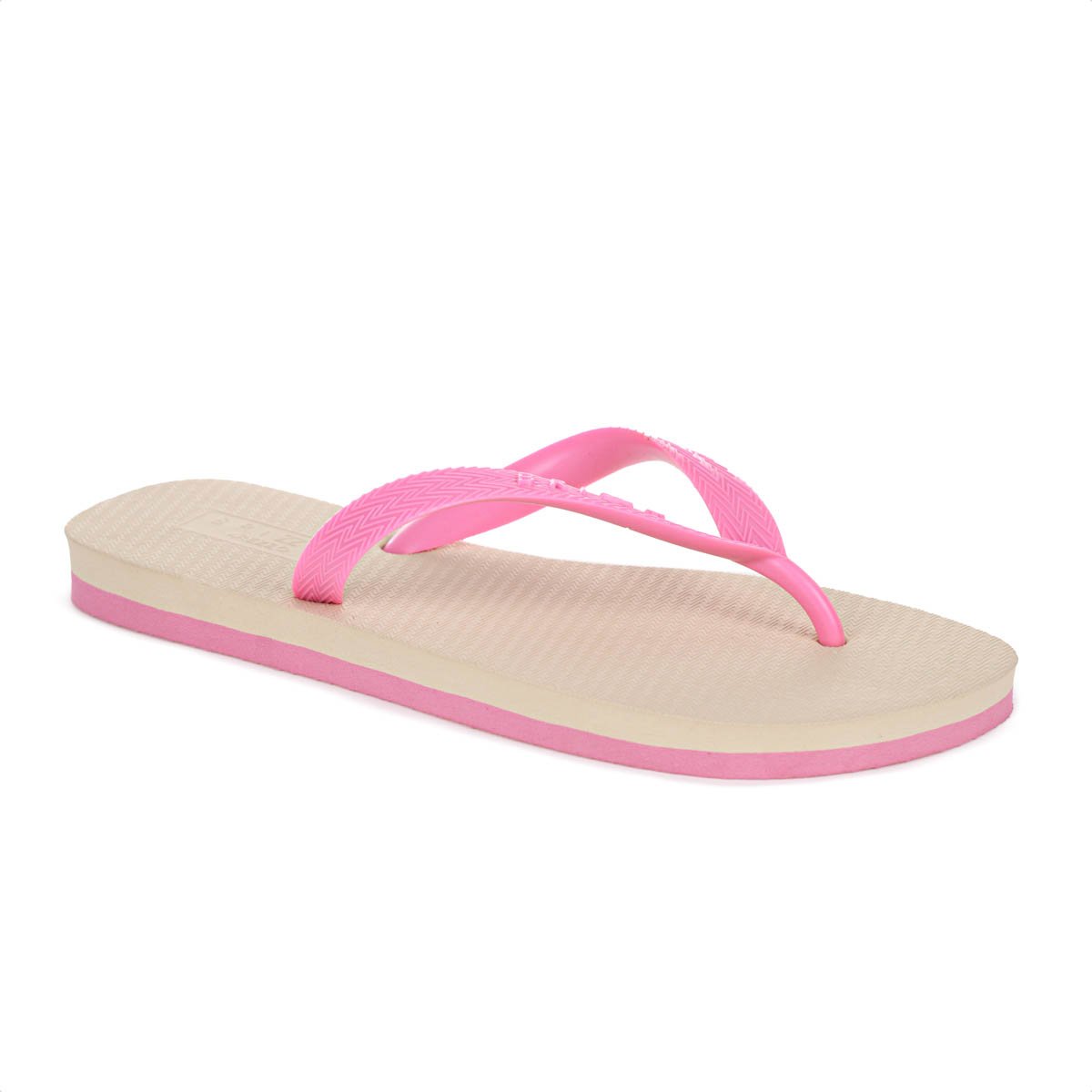 Chinelo Brizza Arezzo Tira Duo Bicolor Roma Basics Rosa - Feminino Rosa 3