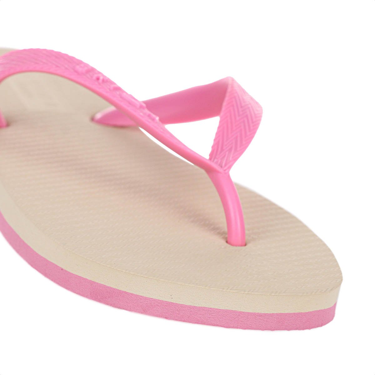Chinelo Brizza Arezzo Tira Duo Bicolor Roma Basics Rosa - Feminino Rosa 7