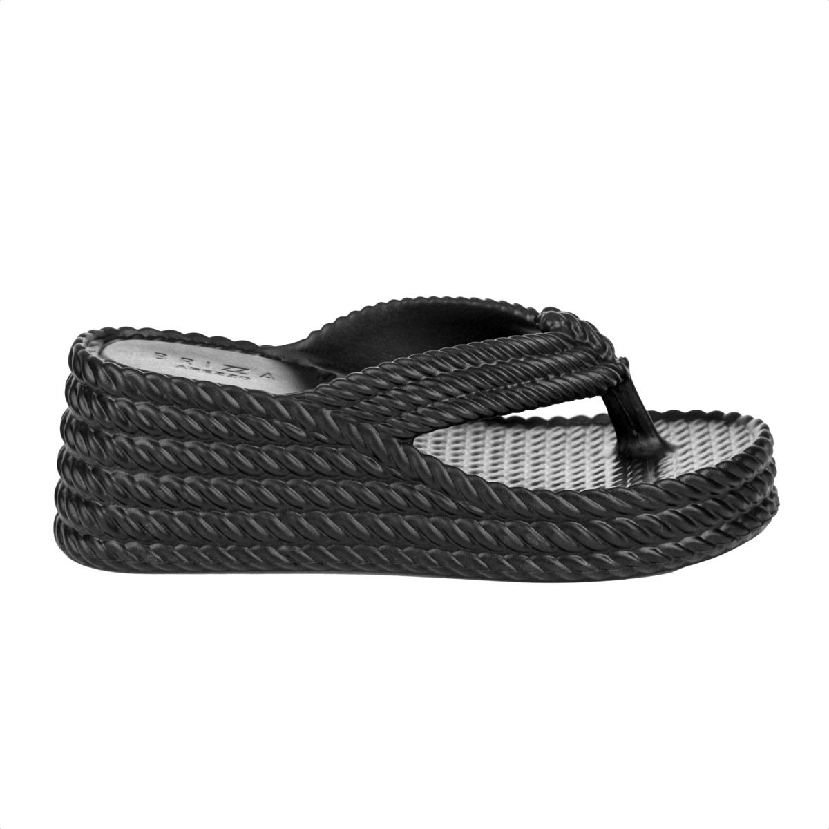 Sandalia Brizza Arezzo Tamanco Plataforma Marrocos Sun Preto - Feminino  Preto 4