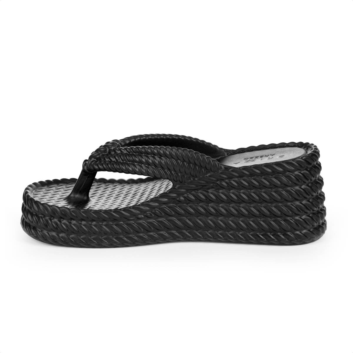 Sandalia Brizza Arezzo Tamanco Plataforma Marrocos Sun Preto - Feminino  Preto 5