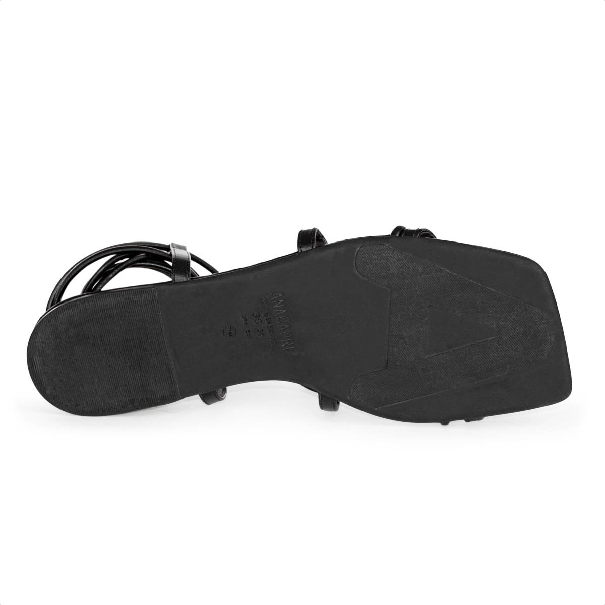 Sandalia Anacapri Amarracao Tiras Finas Preto - Feminino Preto 5