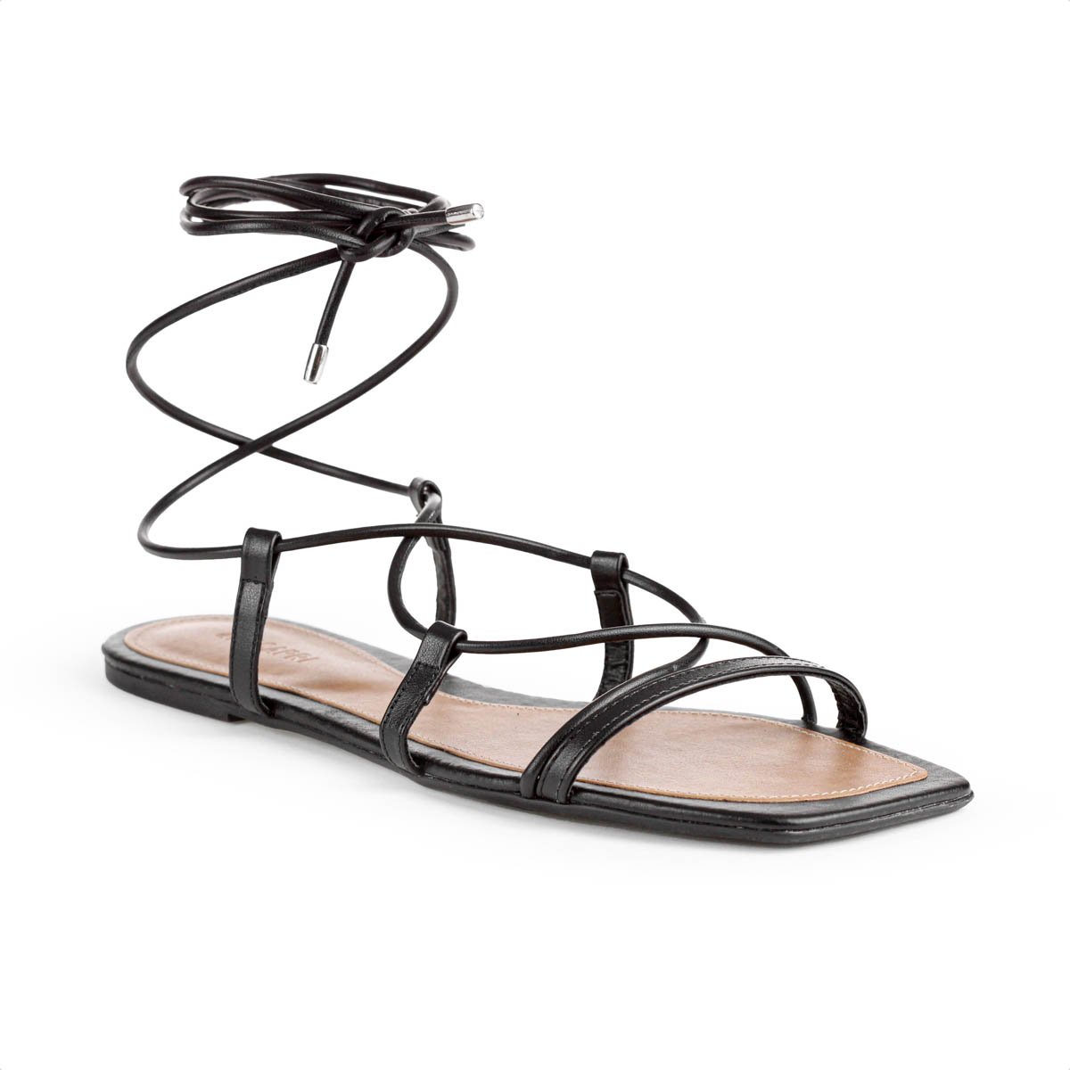 Sandalia Anacapri Amarracao Tiras Finas Preto - Feminino Preto 4