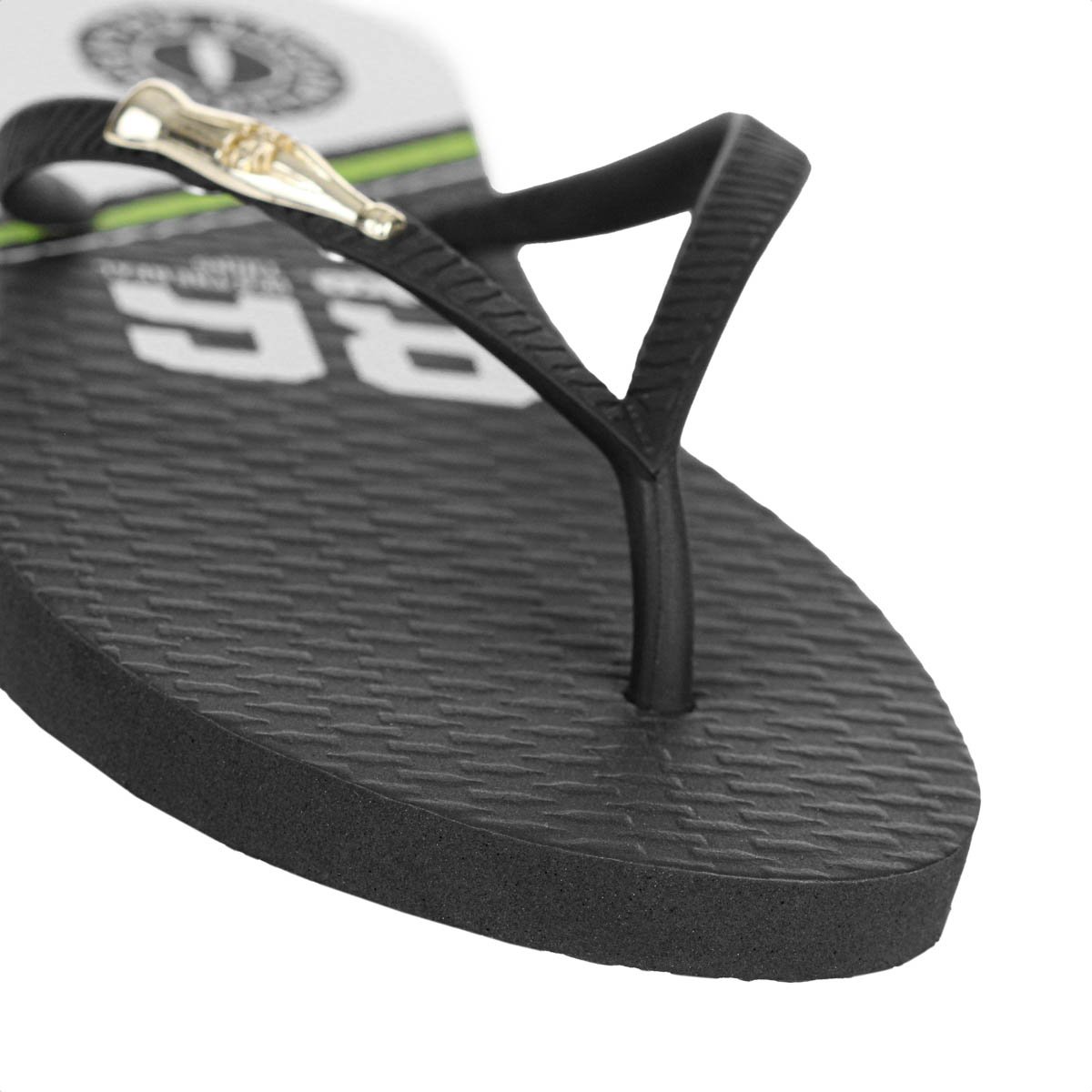 Chinelo Coca Cola Sprint Preto e Branco - Feminino Preto 8