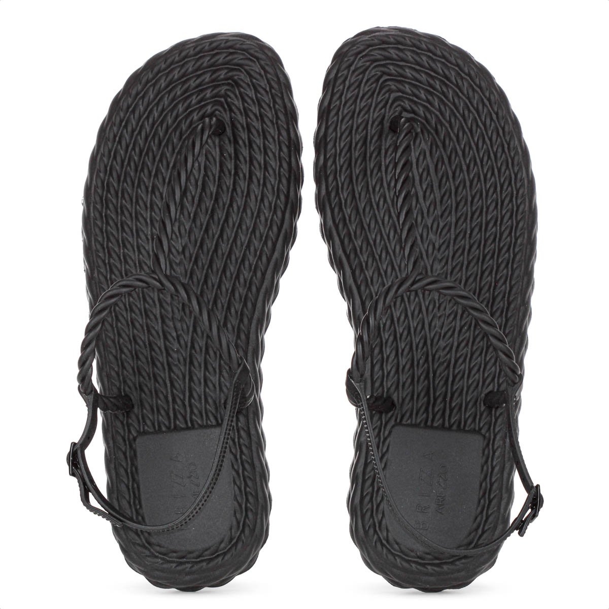 Sandalia Brizza Arezzo Thong Slim Marrocos Preto - Feminino Preto 2