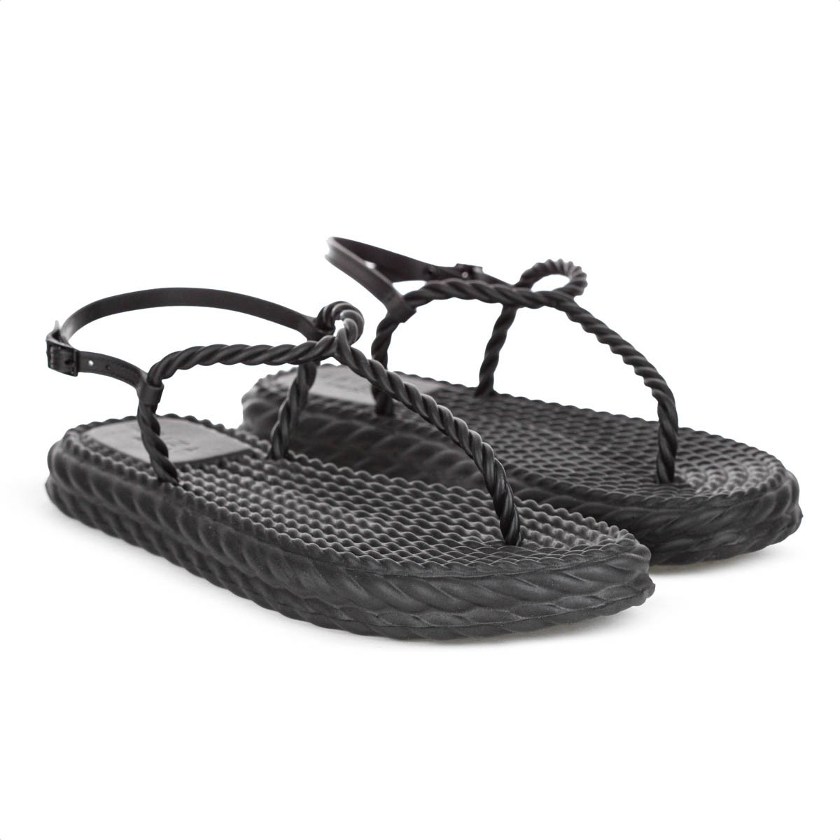 Sandalia Brizza Arezzo Thong Slim Marrocos Preto - Feminino Preto 3