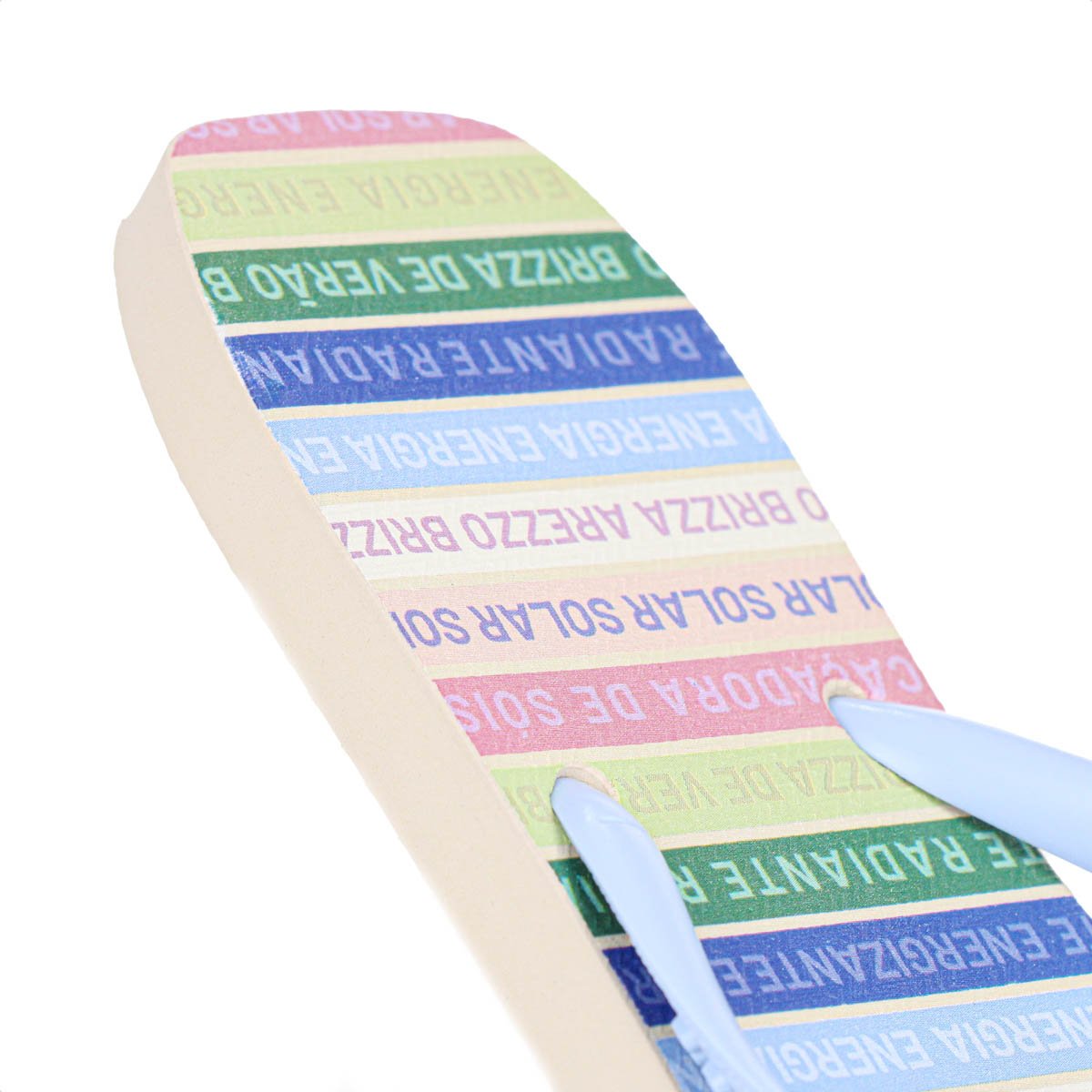 Chinelo Brizza Arezzo Bico Quadrado Square Fitinhas Color Azul - Feminino Azul 8