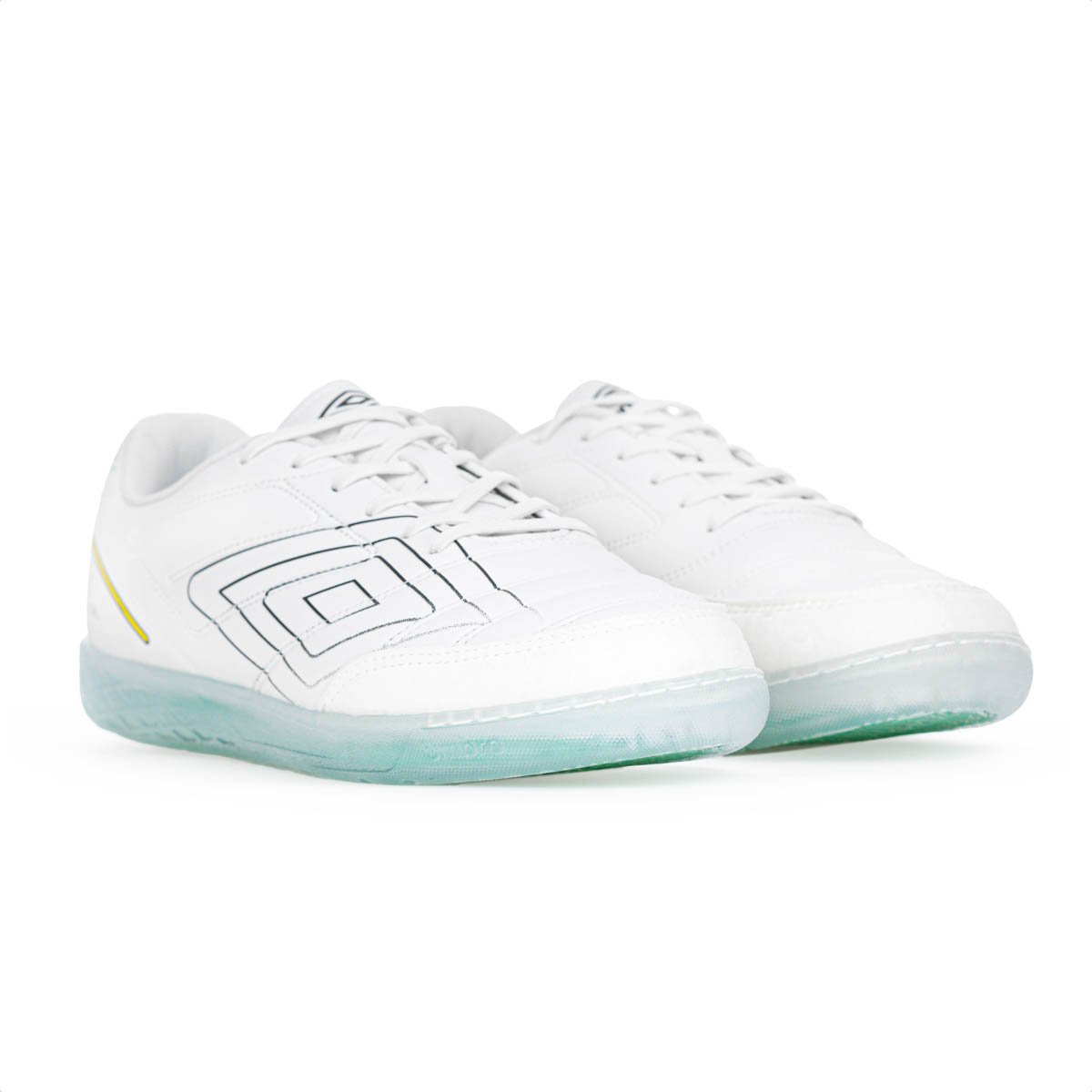 Chuteira Umbro Futsal Br Futsal Branco Verde e Amarelo - Masculino Branco 3