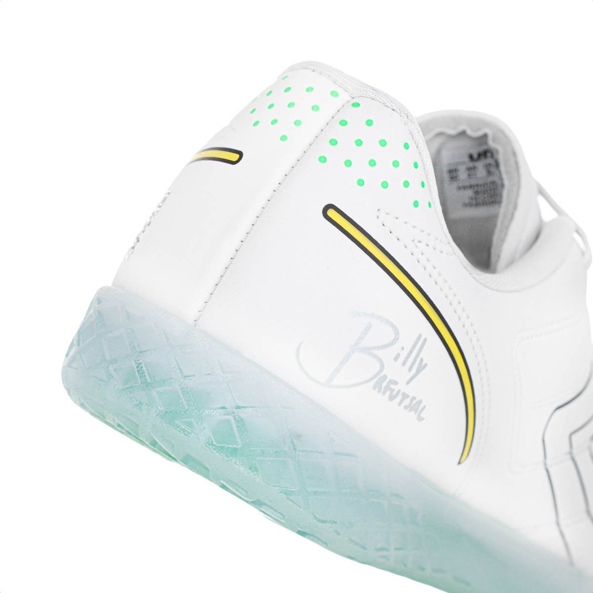 Chuteira Umbro Futsal Br Futsal Branco Verde e Amarelo - Masculino Branco 6