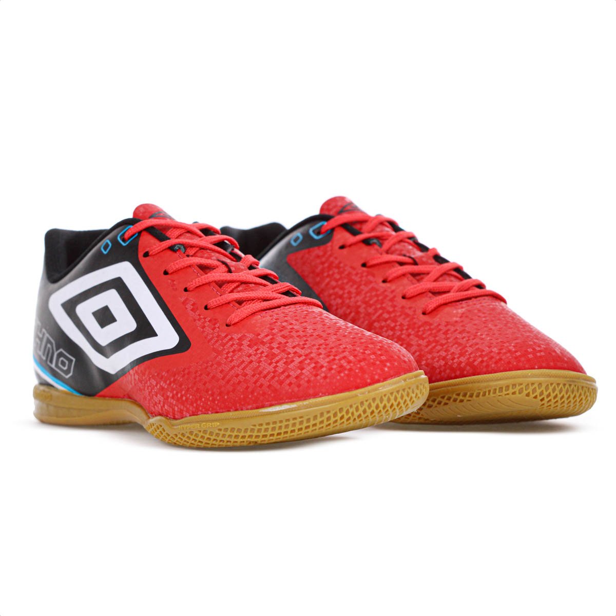 Chuteira Umbro Futsal Techno II Vermelho Preto e Azul - Masculino Vermelho 3