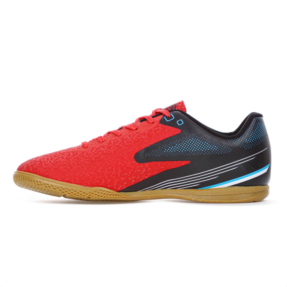 Chuteira Umbro Futsal Techno II Vermelho Preto e Azul - Masculino Vermelho 2