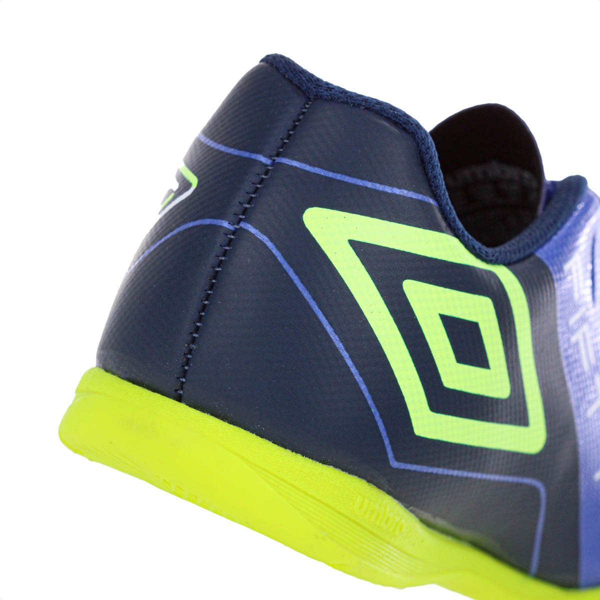 Chuteira Umbro Futsal Fifty VI Jr Azul e Verde Limao - Juvenil Azul 6
