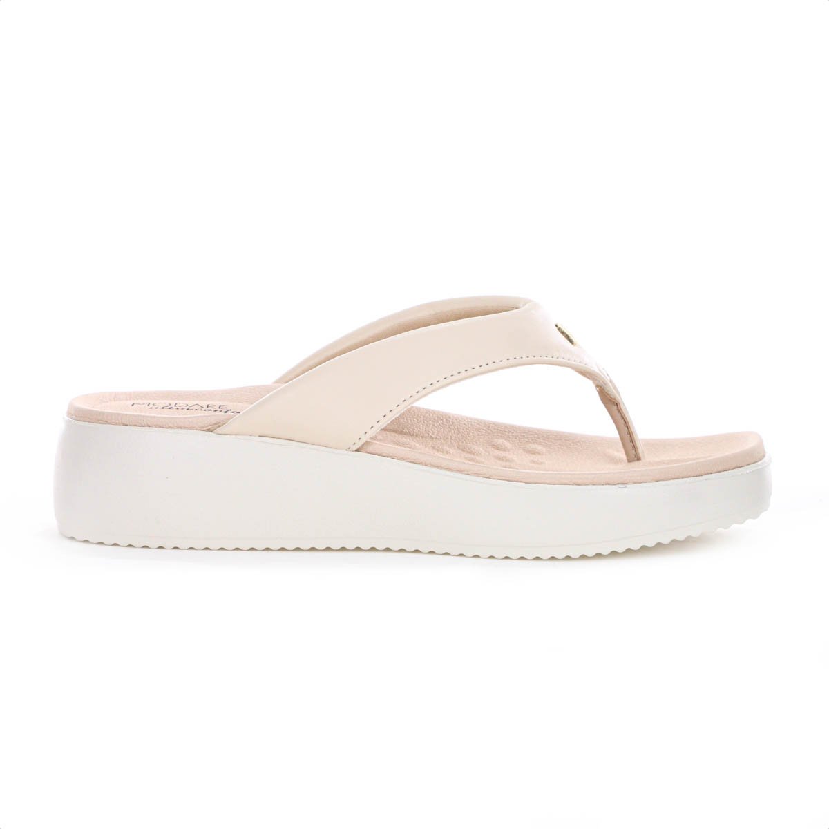 Sandalia Modare Tamanco Napa Pele Strech Creme - Feminino Branco 4