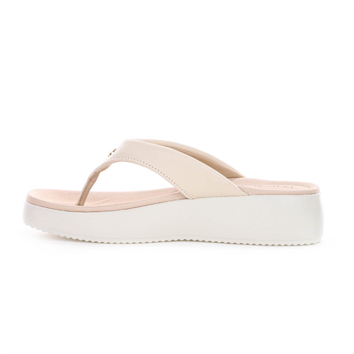 Sandalia Modare Tamanco Napa Pele Strech Creme - Feminino Branco 5