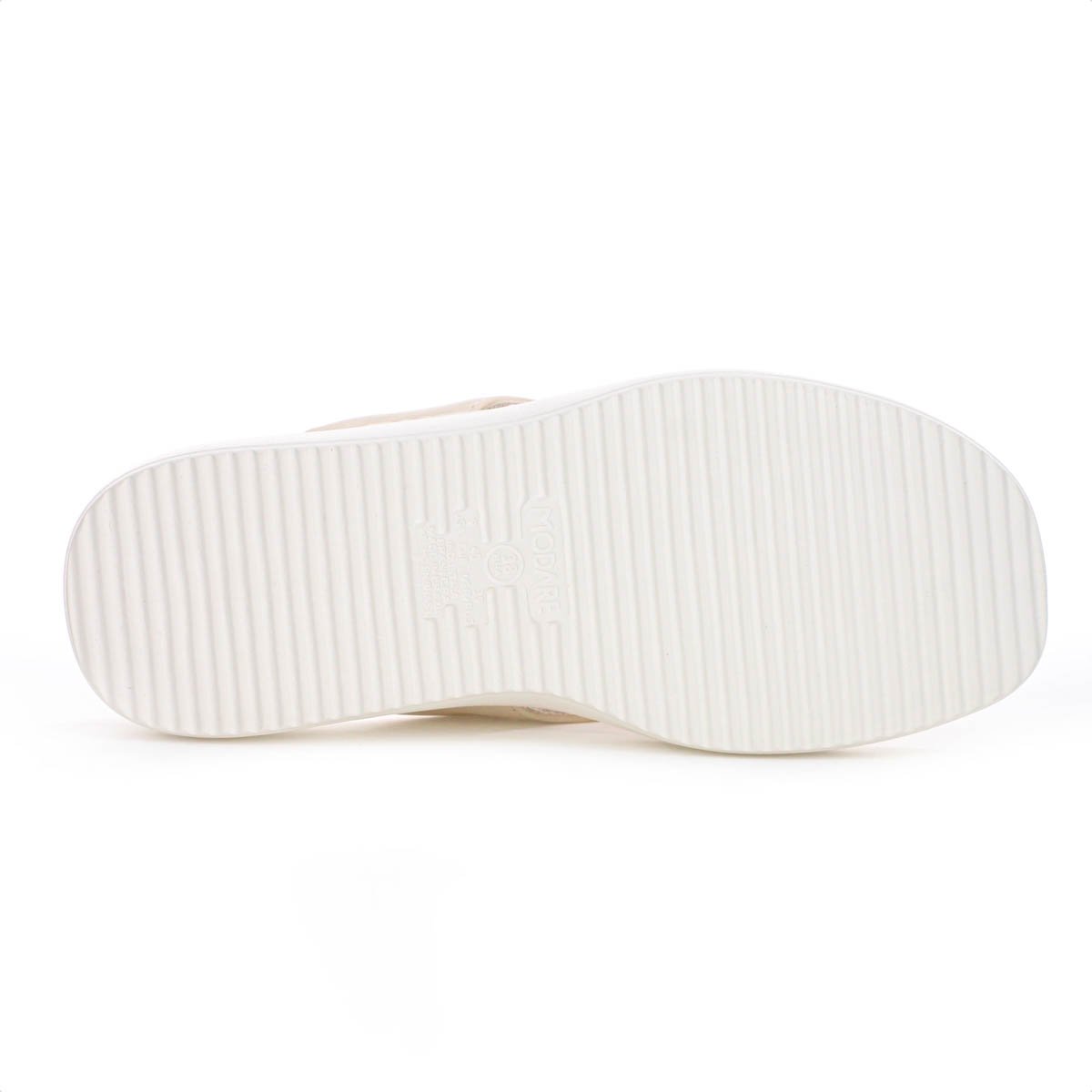 Sandalia Modare Tamanco Napa Pele Strech Creme - Feminino Branco 6