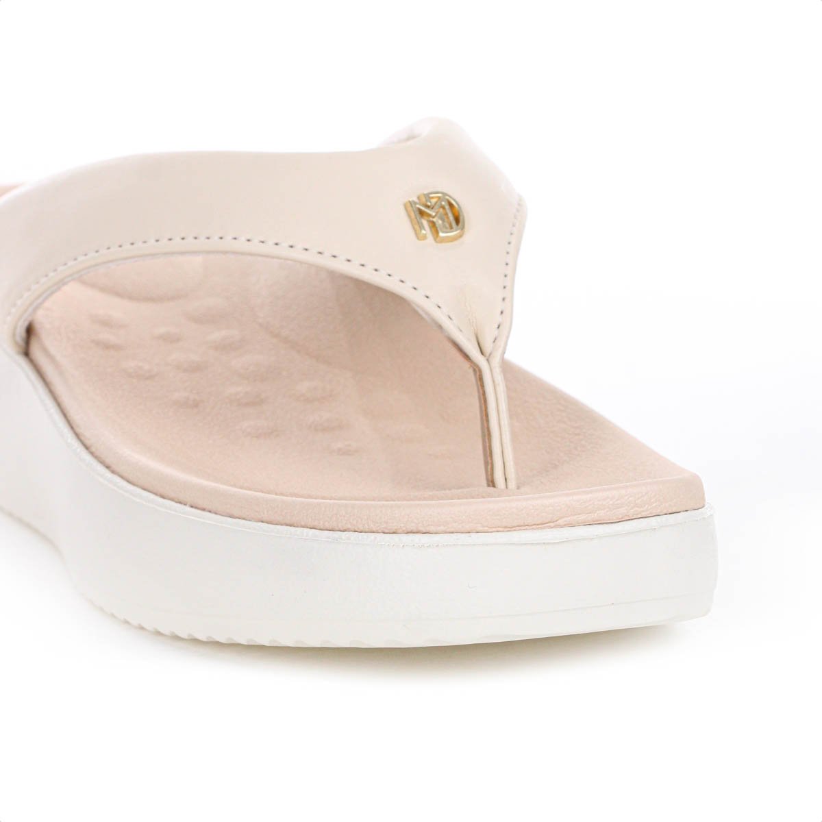 Sandalia Modare Tamanco Napa Pele Strech Creme - Feminino Branco 7
