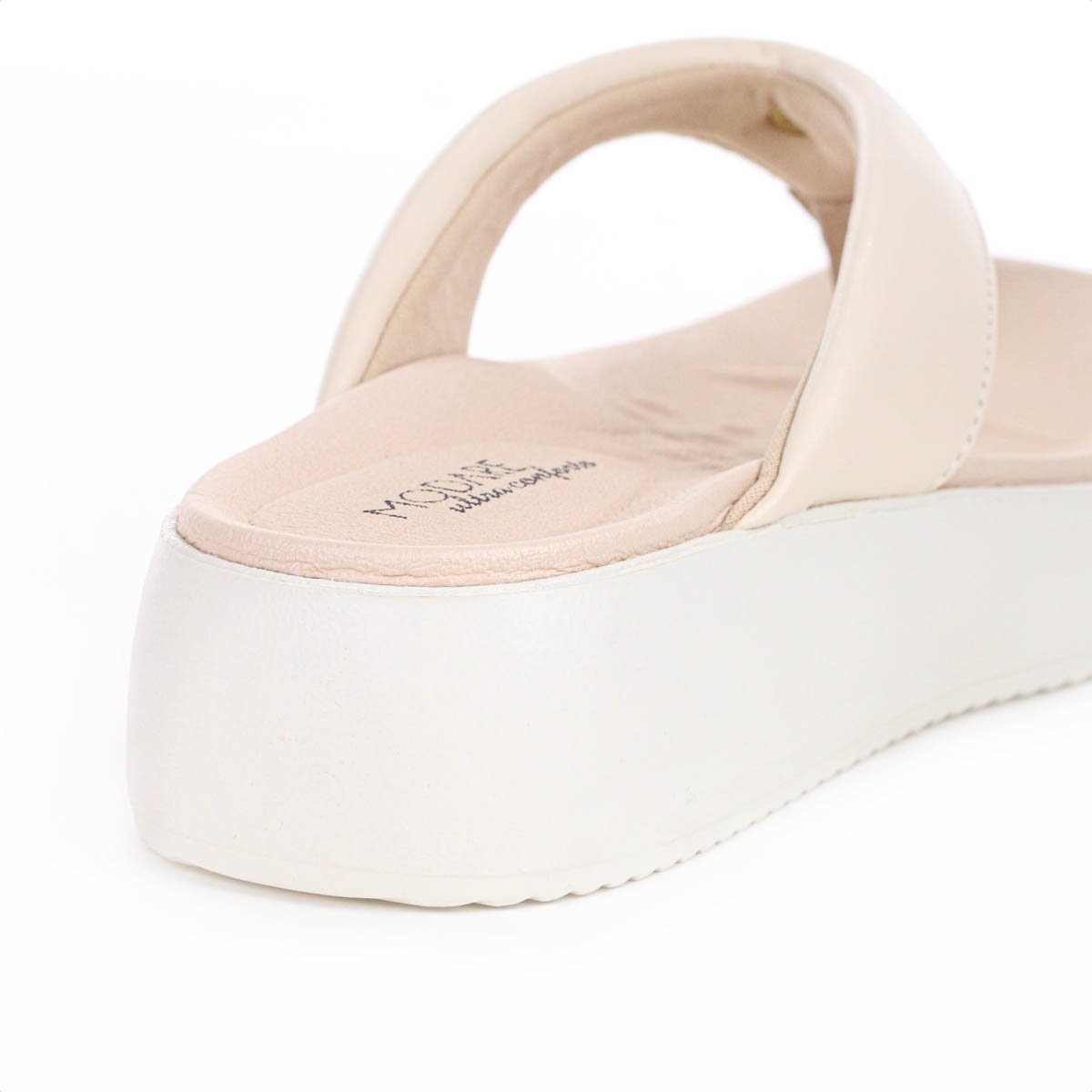 Sandalia Modare Tamanco Napa Pele Strech Creme - Feminino Branco 8