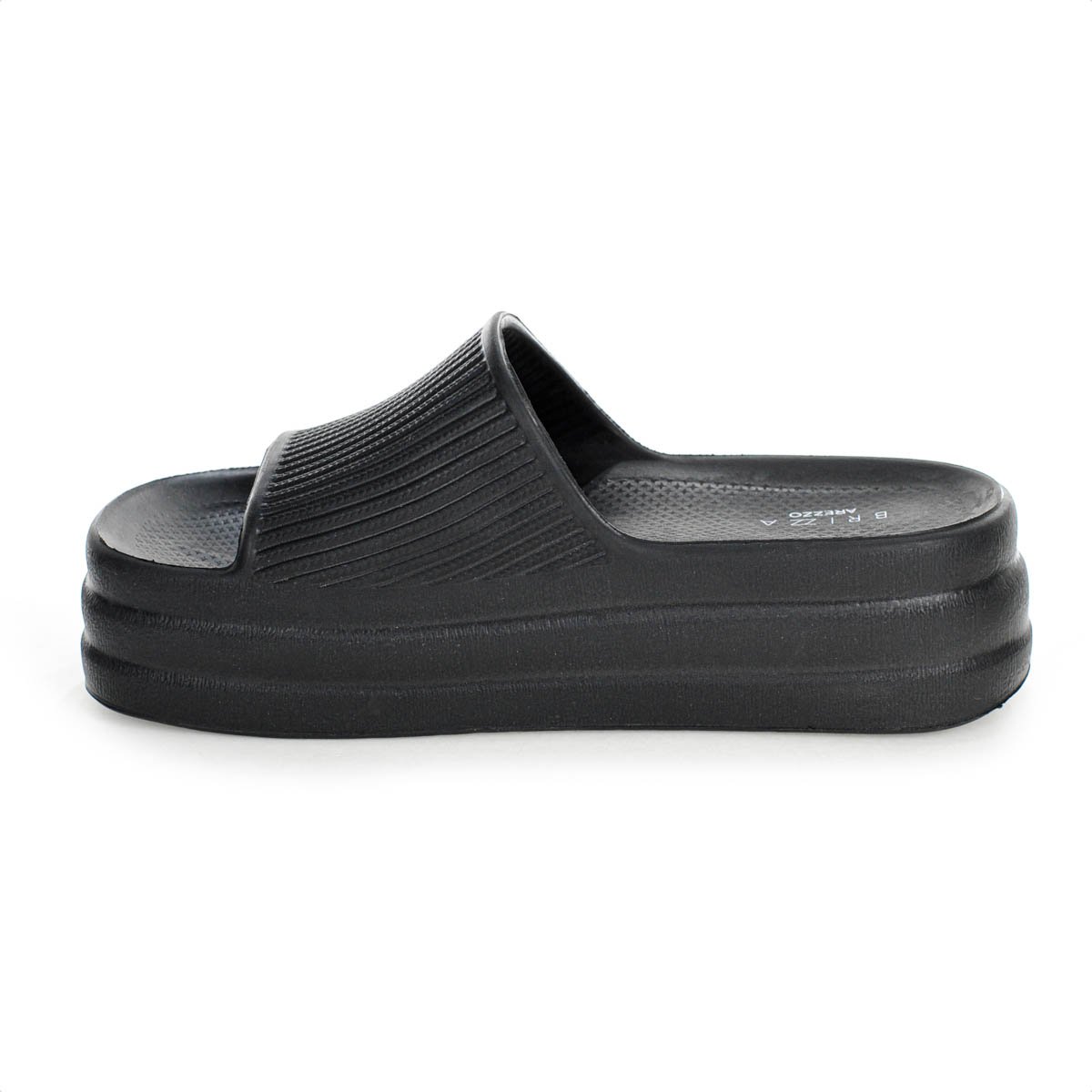 Chinelo Brizza Arezzo Slide Flatform Preto - Feminino Preto 4