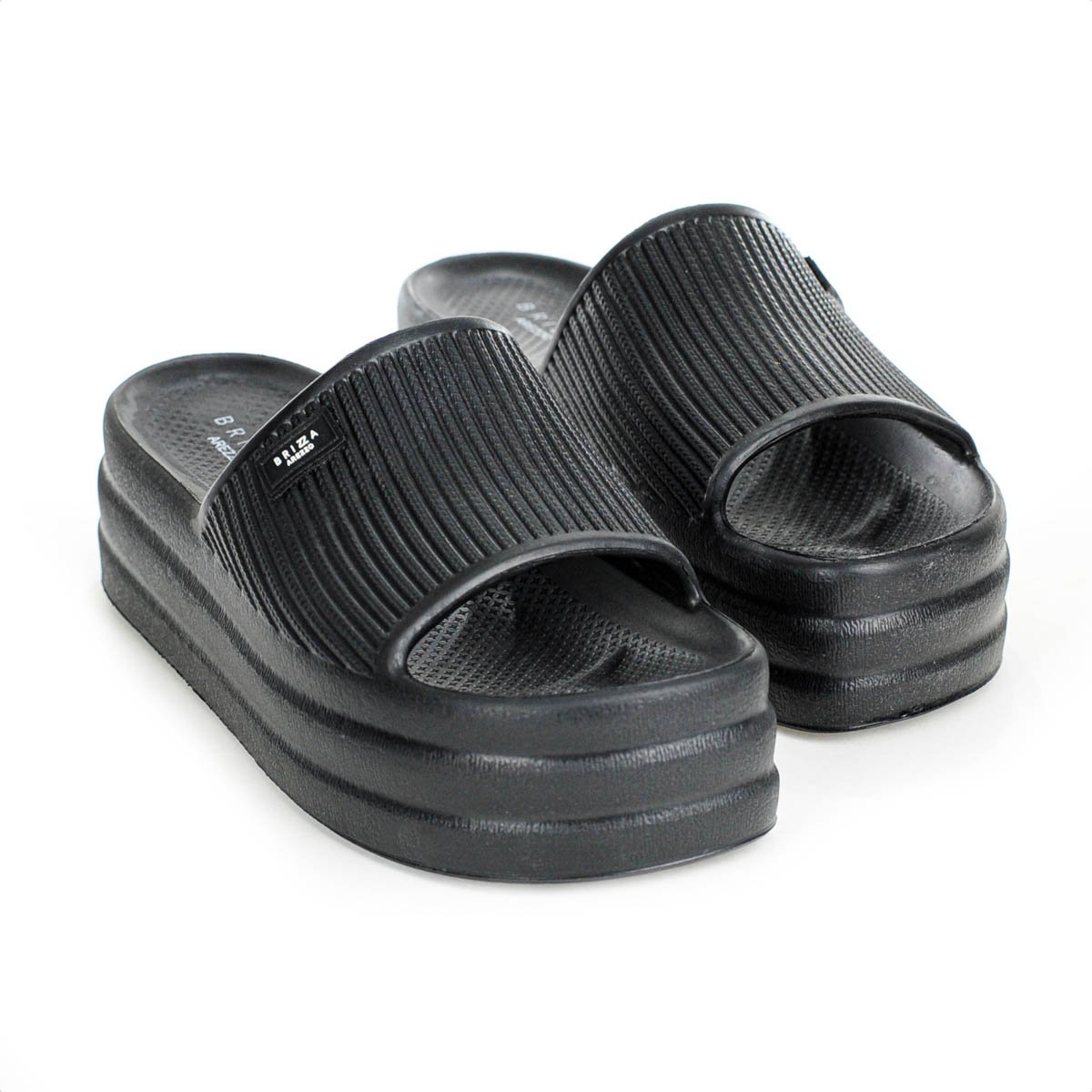 Chinelo Brizza Arezzo Slide Flatform Preto - Feminino Preto 5