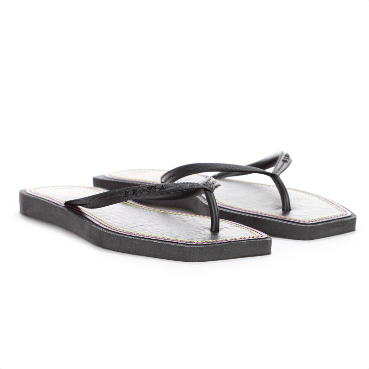 Chinelo Brizza Arezzo Square Recouro Eletrizzante Preto - Feminino Preto 2