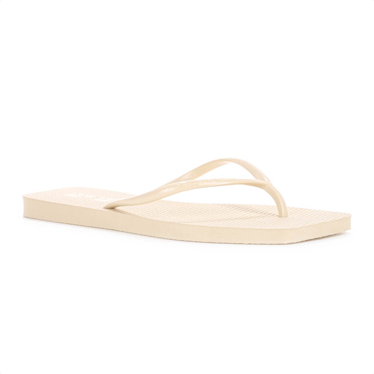 Chinelo Brizza Arezzo Bico Quadrado Tira Slim Bege - Feminino Bege 3