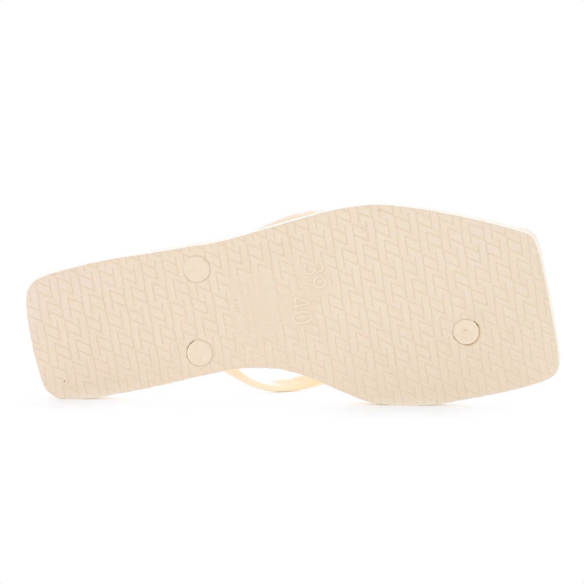 Chinelo Brizza Arezzo Bico Quadrado Tira Slim Bege - Feminino Bege 6