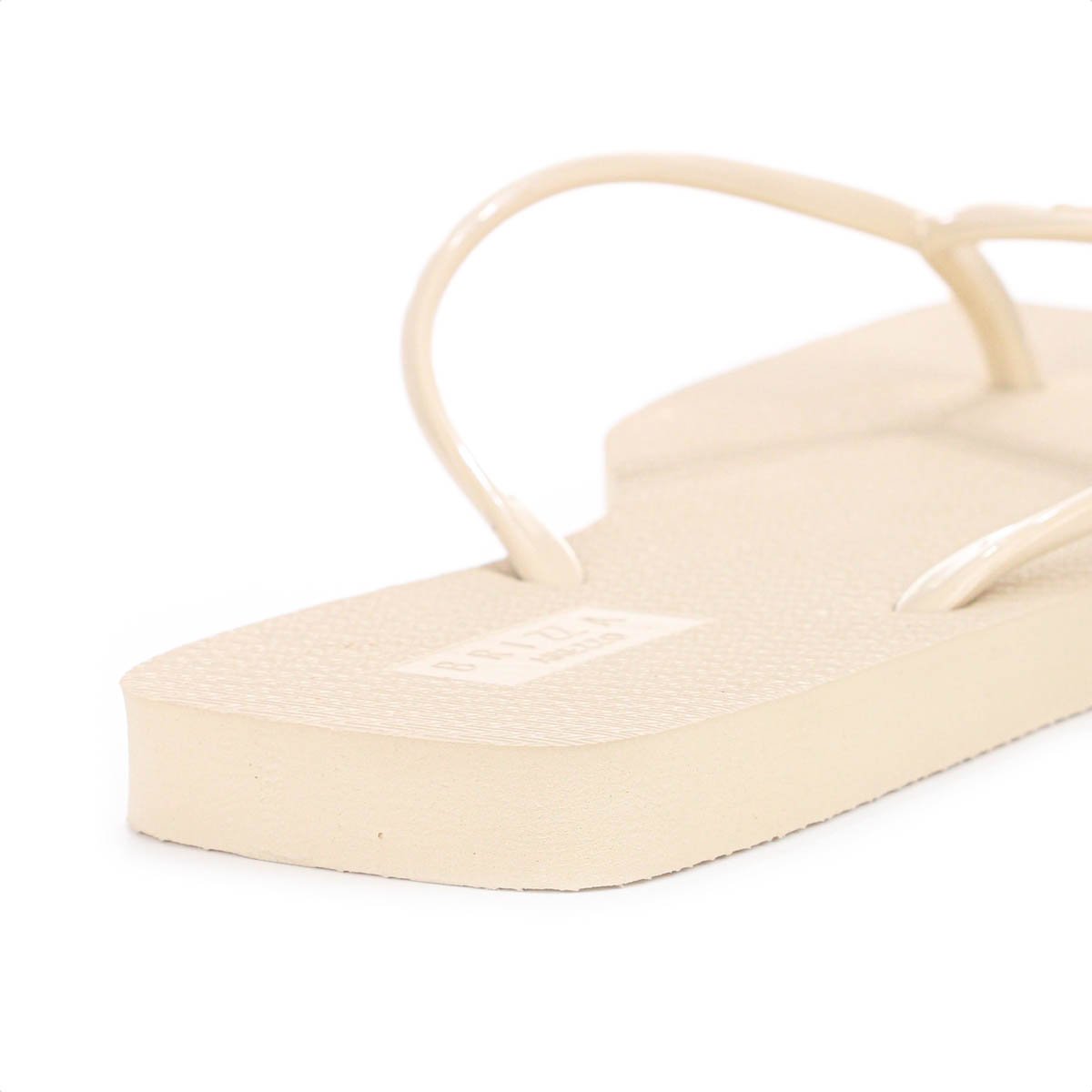 Chinelo Brizza Arezzo Bico Quadrado Tira Slim Bege - Feminino Bege 9