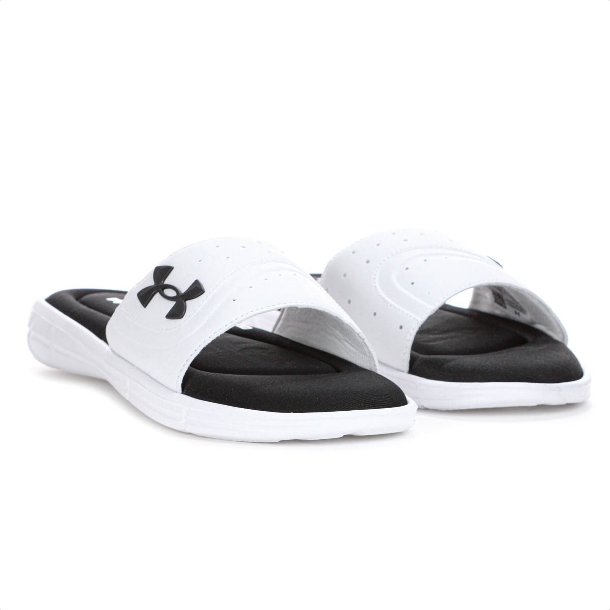 Chinelo Under Armour Slide Ignite Select Branco e Preto - Masculino Branco 4