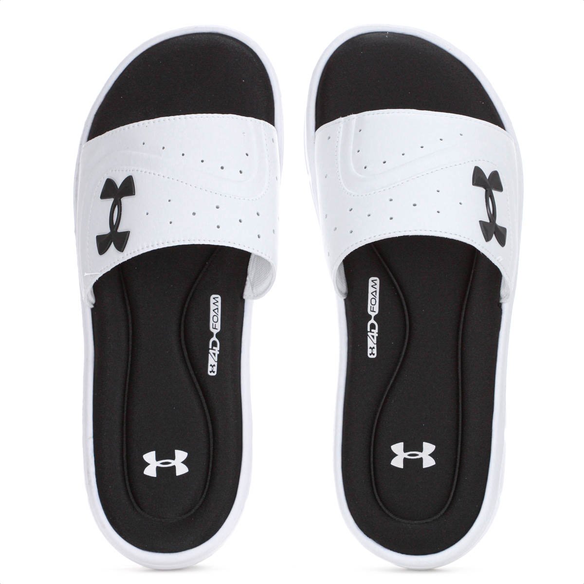 Chinelo Under Armour Slide Ignite Select Branco e Preto - Masculino Branco 5