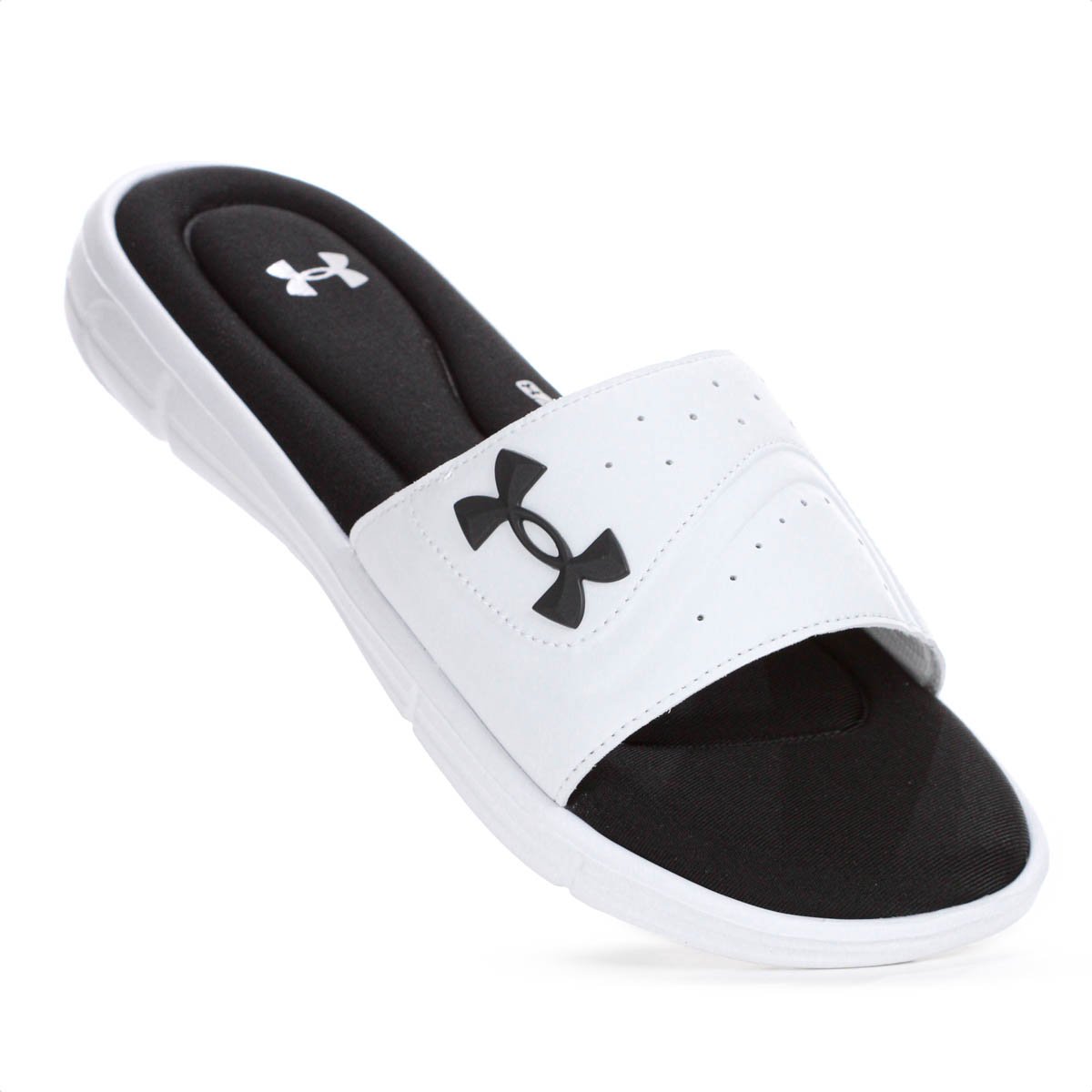 Chinelo Under Armour Slide Ignite Select Branco e Preto - Masculino Branco 6