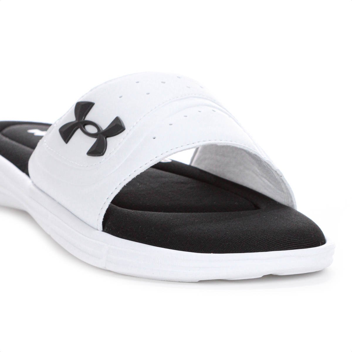 Chinelo Under Armour Slide Ignite Select Branco e Preto - Masculino Branco 8