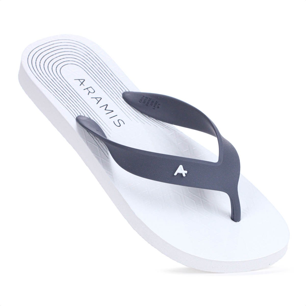 Chinelo Aramis Curves Branco e Marinho - Masculino Branco 7