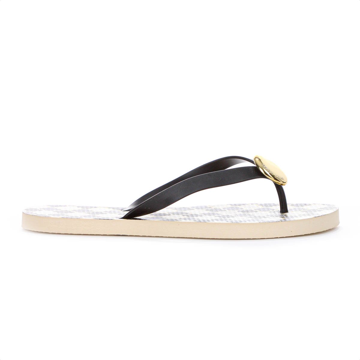 Chinelo Brizza Arezzo Estampado Preto - Feminino Preto 4