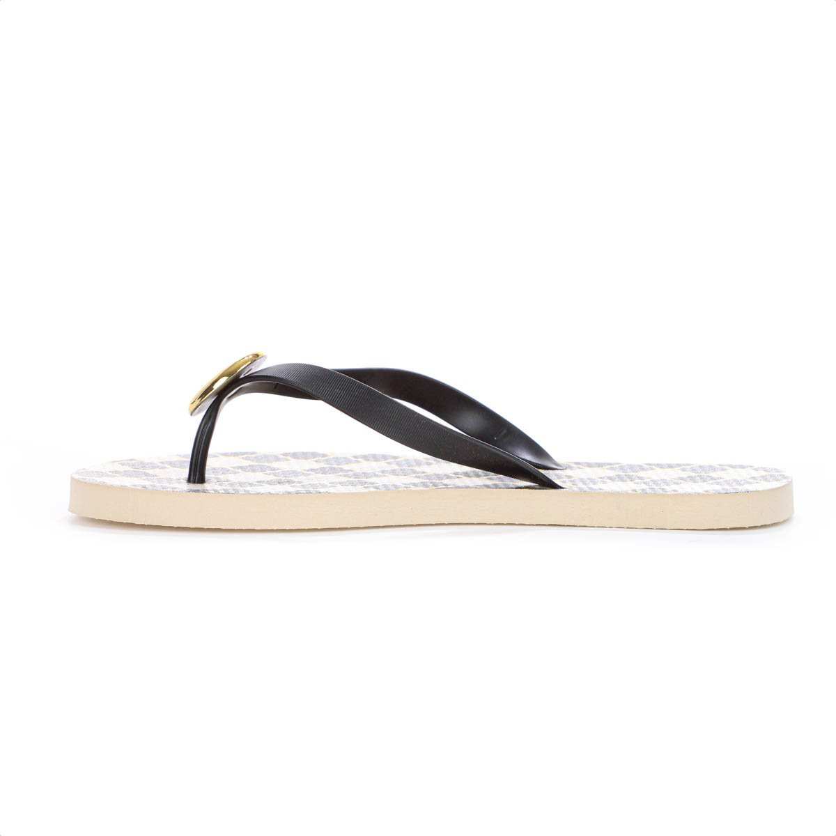 Chinelo Brizza Arezzo Estampado Preto - Feminino Preto 5