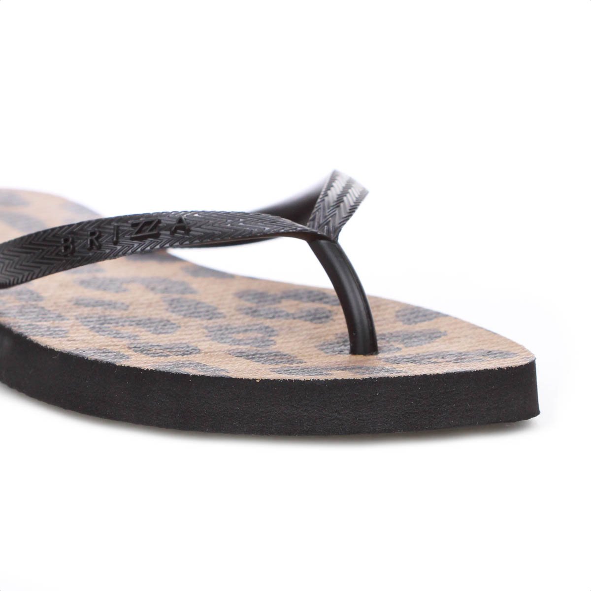 Chinelo Brizza Arezzo Animal Print Essential Preto e Marrom - Feminino Preto 8