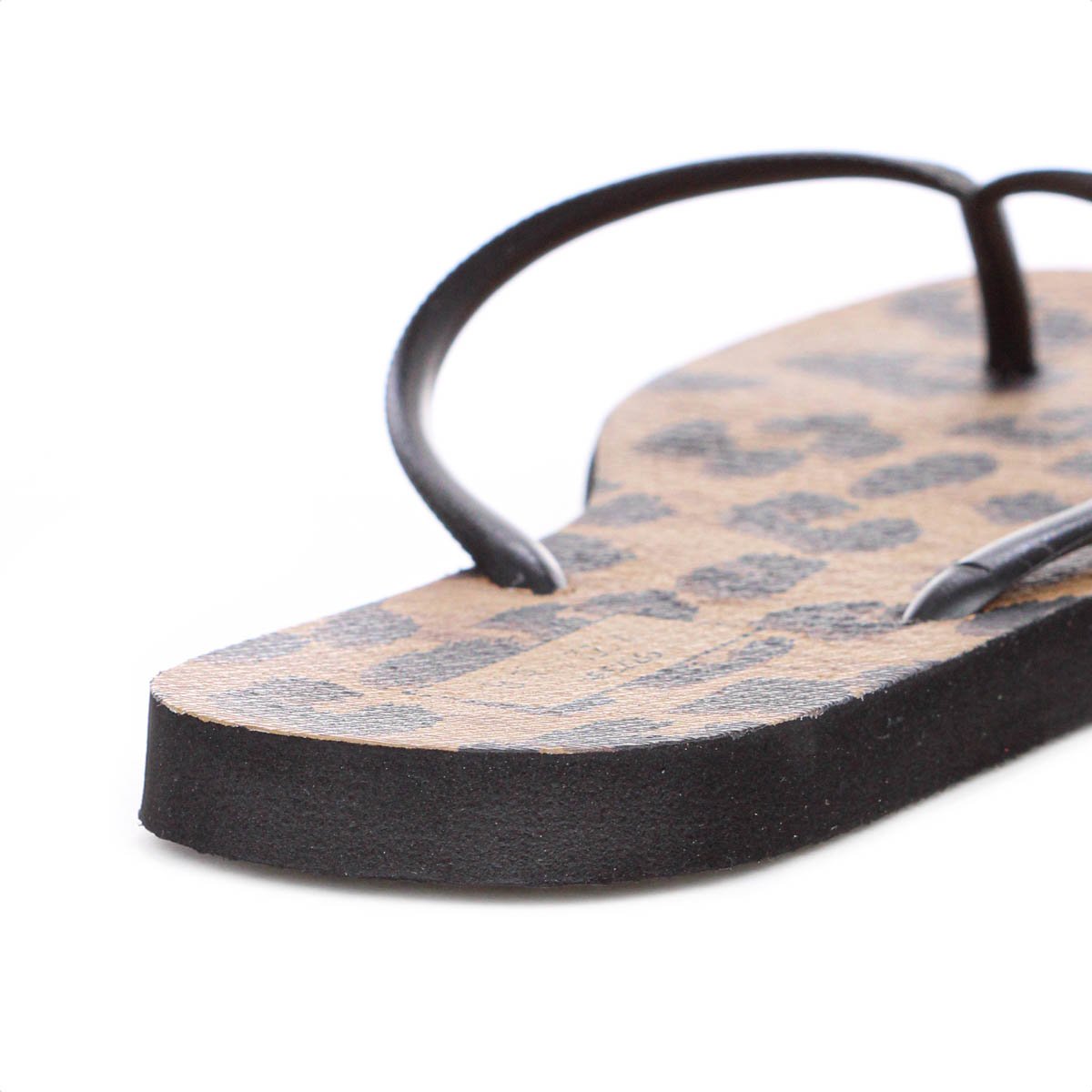 Chinelo Brizza Arezzo Animal Print Essential Preto e Marrom - Feminino Preto 9