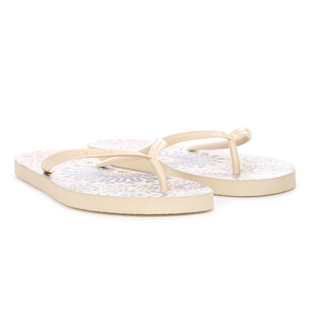 Chinelo Brizza Arezzo Estampa Color Off White - Feminino Bege 2