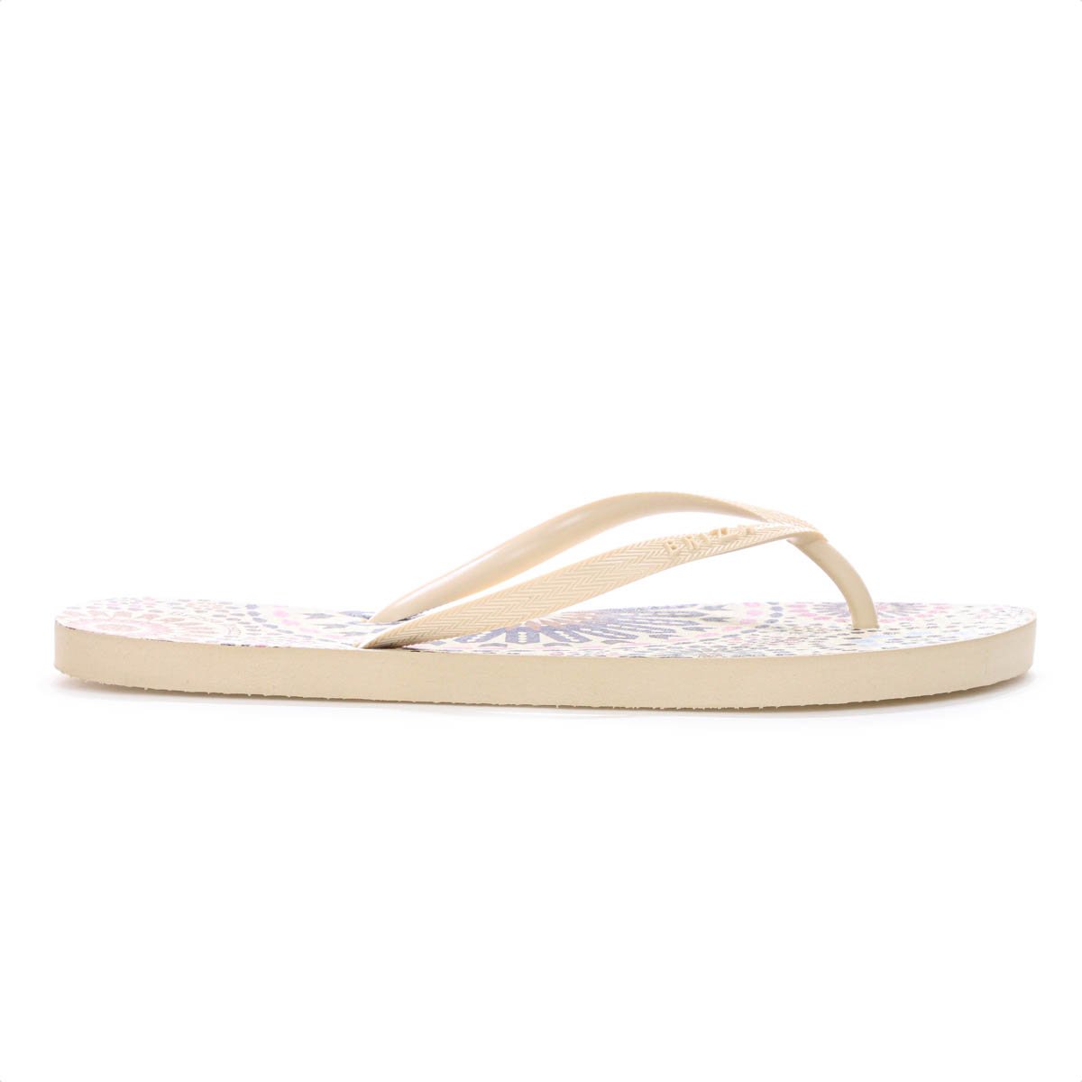 Chinelo Brizza Arezzo Estampa Color Off White - Feminino Bege 4