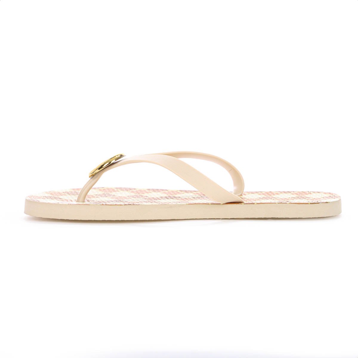Chinelo Brizza Arezzo Estampado Off White e Laranja - Feminino Laranja 5