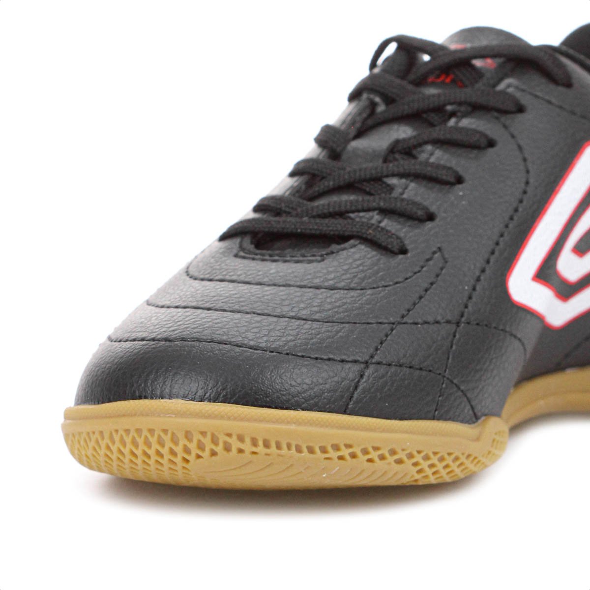 Chuteira Umbro Futsal Class Footballer Preto Branco e Vermelho - Masculino Preto 6