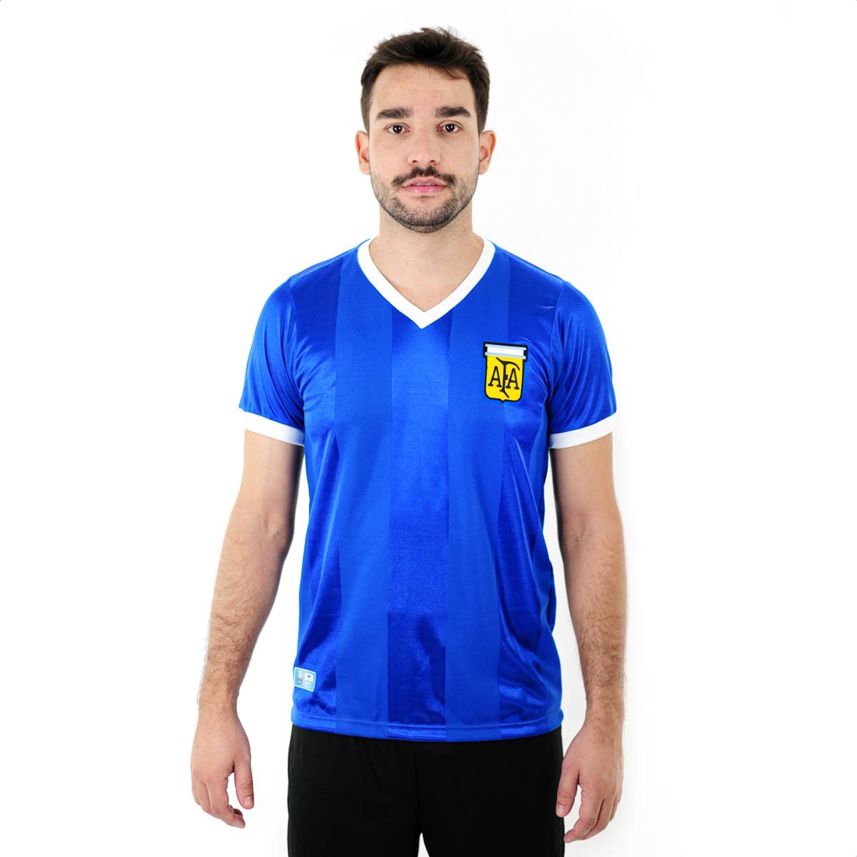 Camiseta de Time RetroMania Argentina Retro 1986 Away Azul - Masculino Azul 1