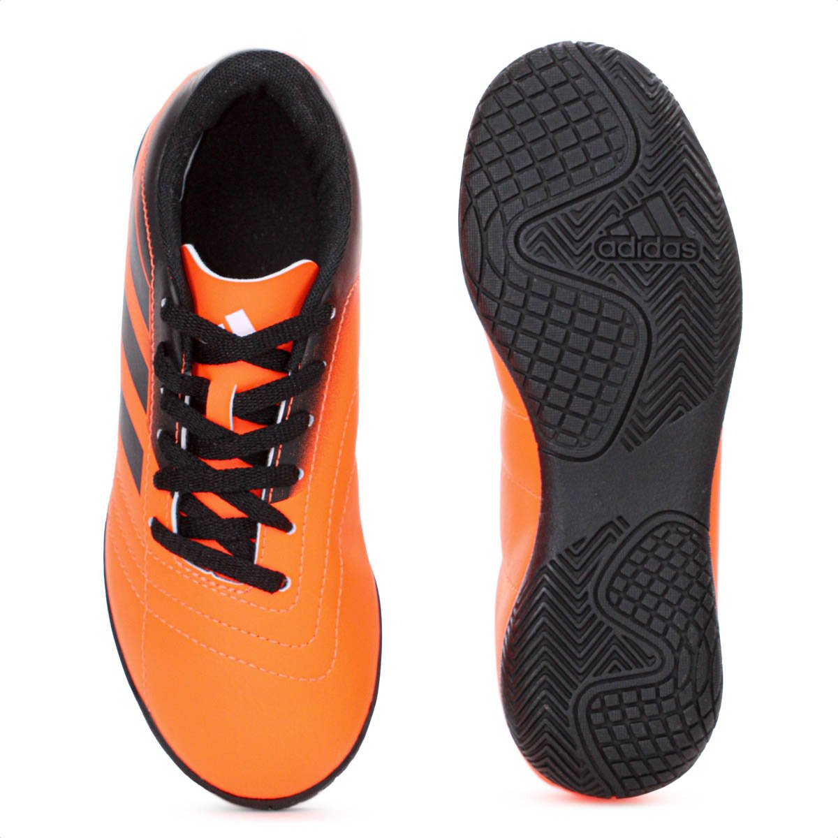 Chuteira Adidas Futsal Rabisco Jr Laranja e Preto - Juvenil                 Laranja 4