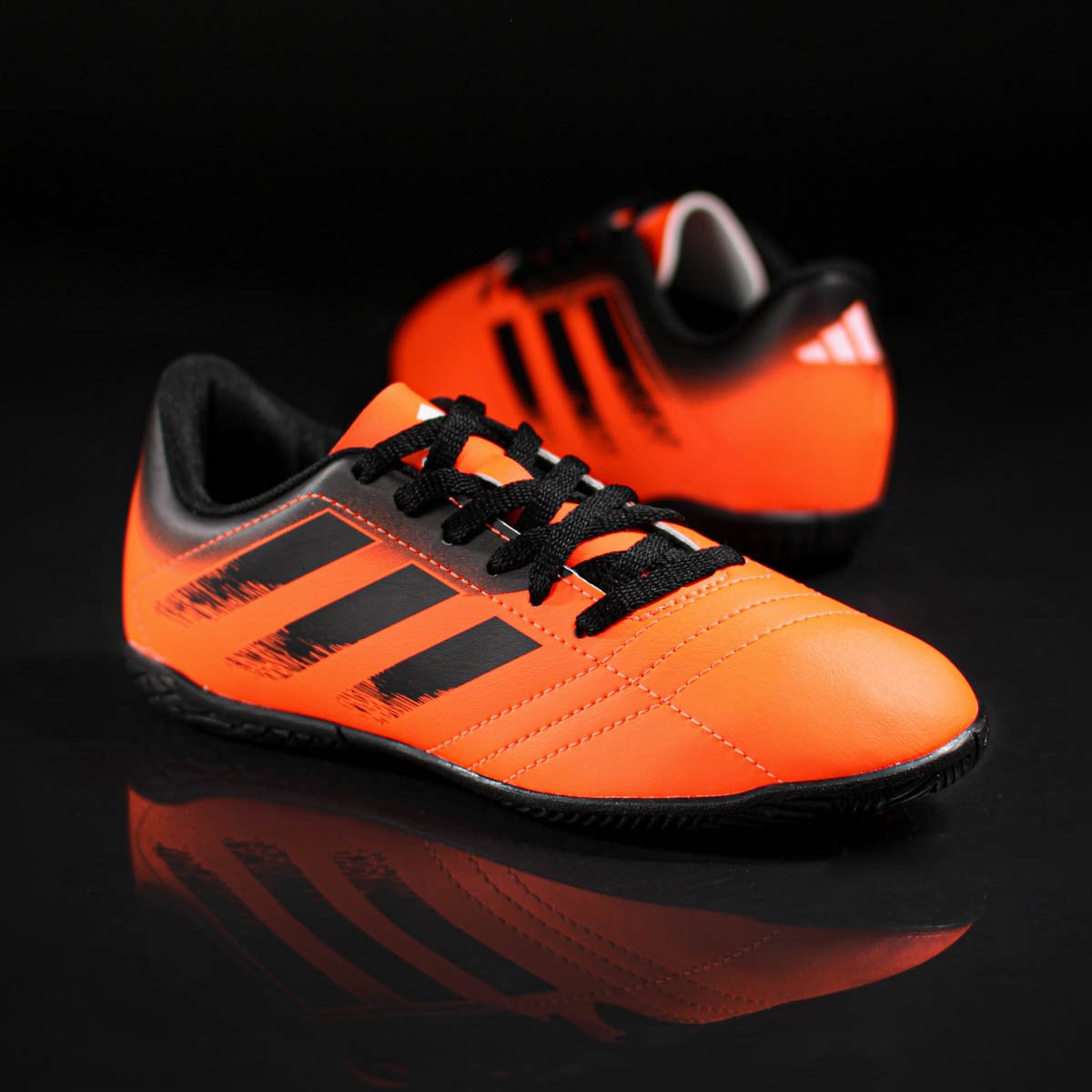 Chuteira Adidas Futsal Rabisco Jr Laranja e Preto - Juvenil                 Laranja 8