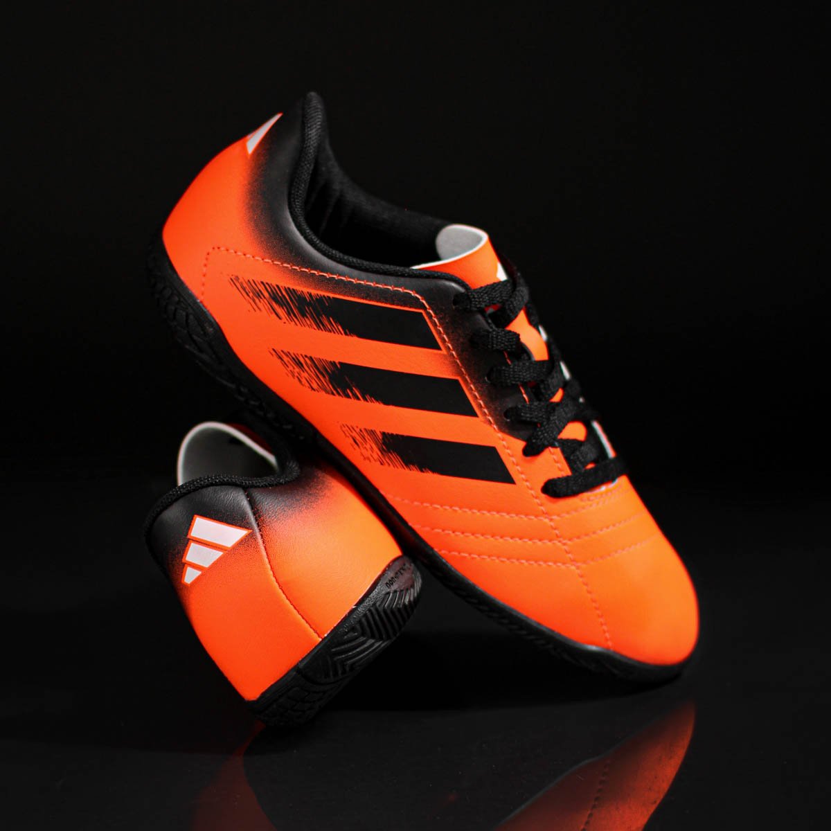 Chuteira Adidas Futsal Rabisco Jr Laranja e Preto - Juvenil                 Laranja 9