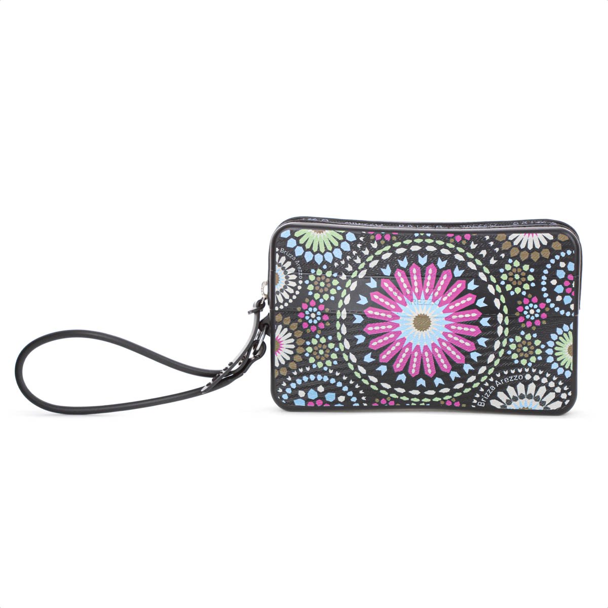 Bolsa Clutch Brizza Arezzo Estampa Alca Malu Preto - Feminino Preto 1