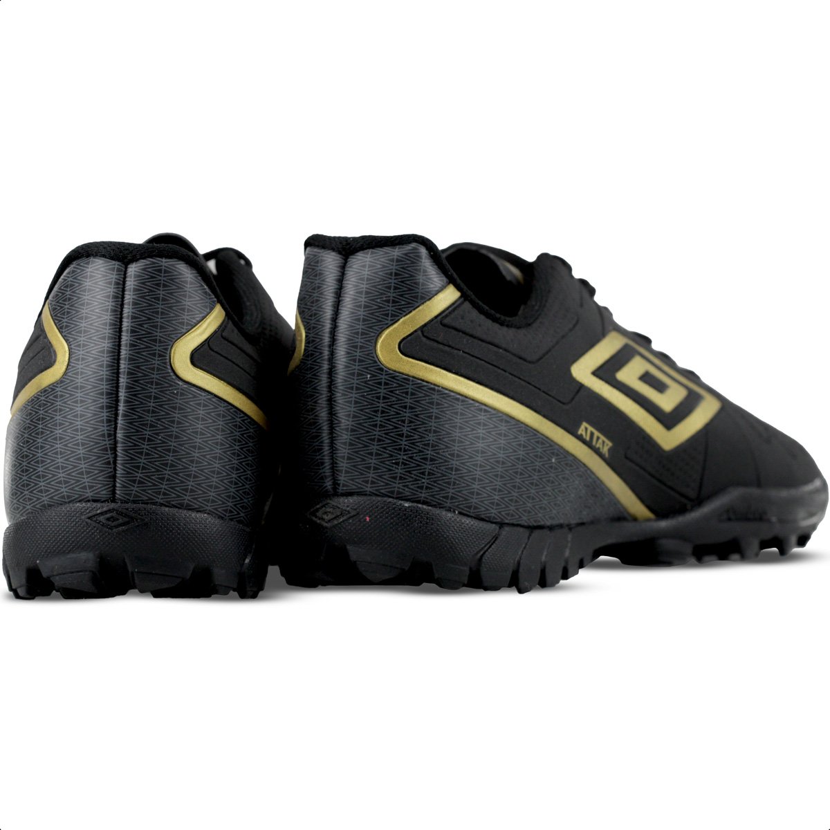 Chuteira Umbro Society Attak Eternal Preto e Dourado - Masculino Preto 4