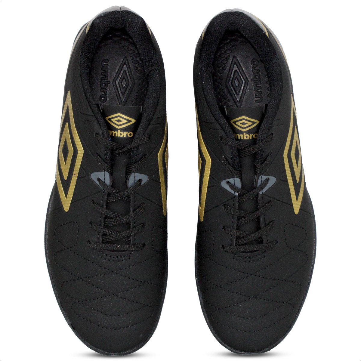 Chuteira Umbro Society Attak Eternal Preto e Dourado - Masculino Preto 5
