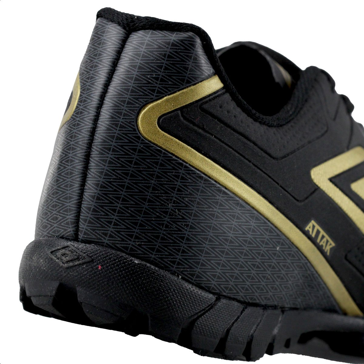 Chuteira Umbro Society Attak Eternal Preto e Dourado - Masculino Preto 8